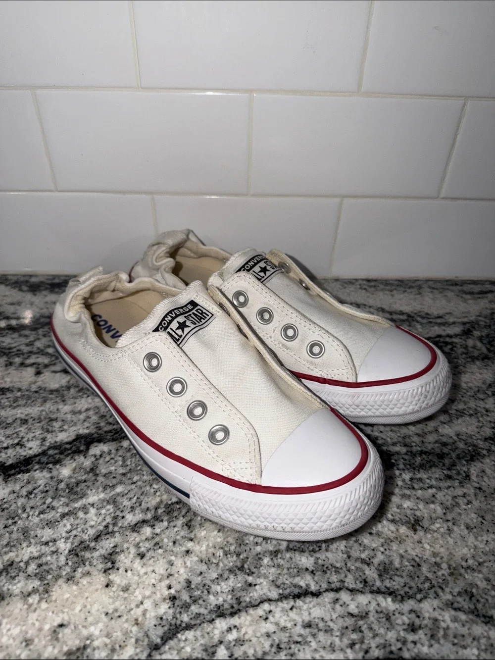 Converse Chuck Taylor All Star Shoreline Slip On White Sneakers Women’s 7.5